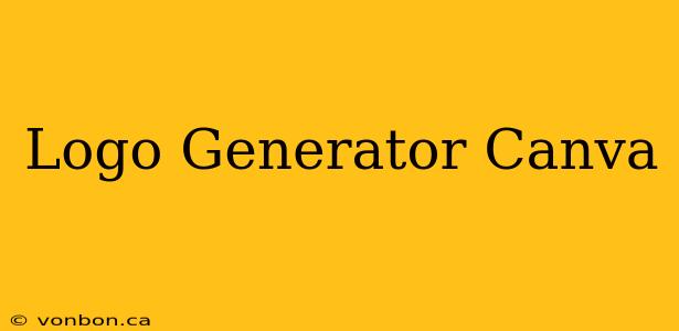 Logo Generator Canva