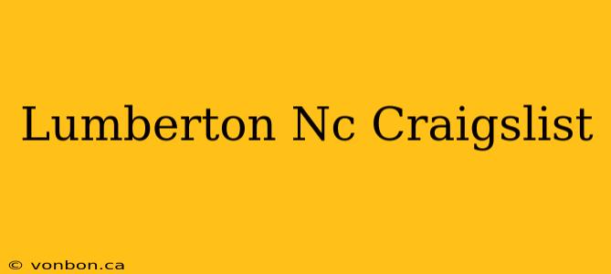 Lumberton Nc Craigslist