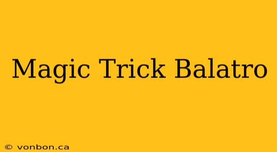 Magic Trick Balatro