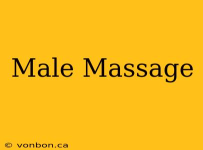 Male Massage