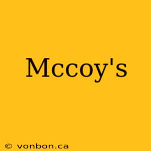 Mccoy's