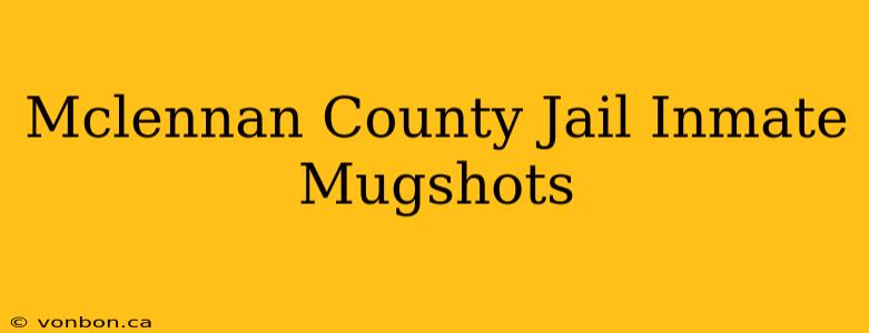 Mclennan County Jail Inmate Mugshots