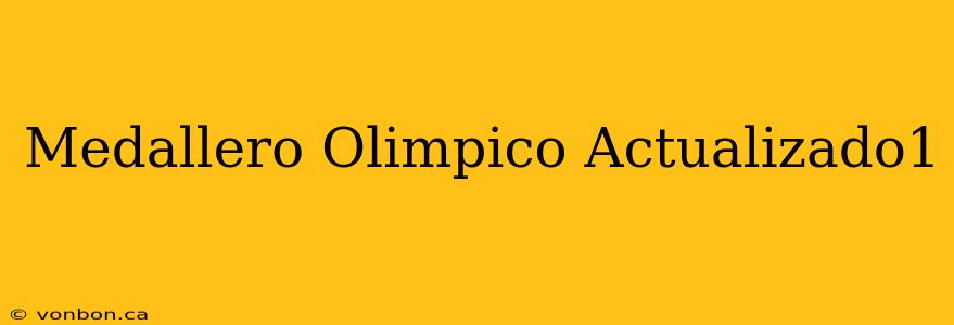 Medallero Olimpico Actualizado1