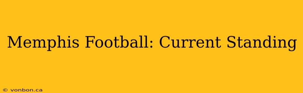 Memphis Football: Current Standing
