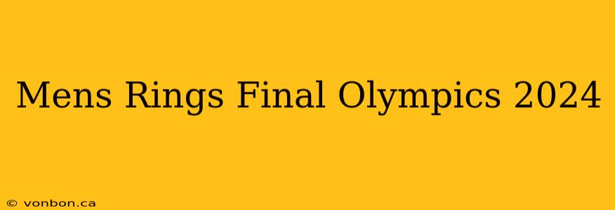 Mens Rings Final Olympics 2024