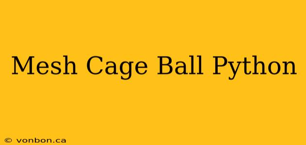 Mesh Cage Ball Python