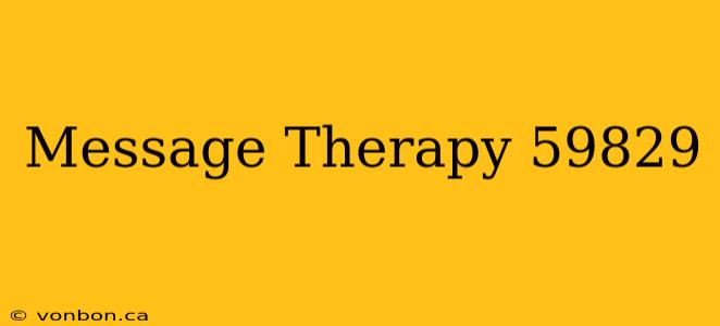 Message Therapy 59829