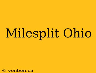 Milesplit Ohio