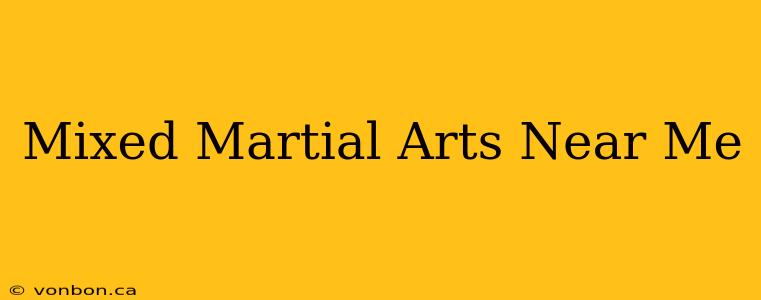 Mixed Martial Arts Near Me