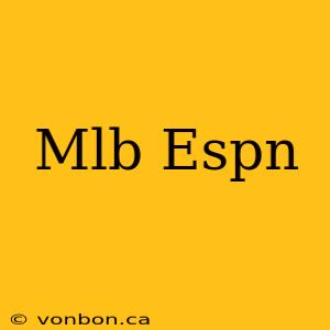 Mlb Espn