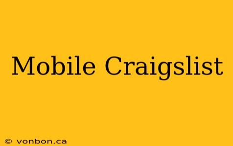 Mobile Craigslist