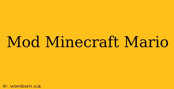 Mod Minecraft Mario