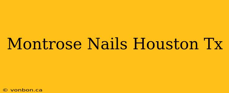 Montrose Nails Houston Tx