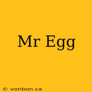 Mr Egg