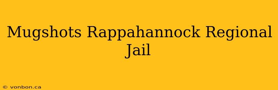 Mugshots Rappahannock Regional Jail