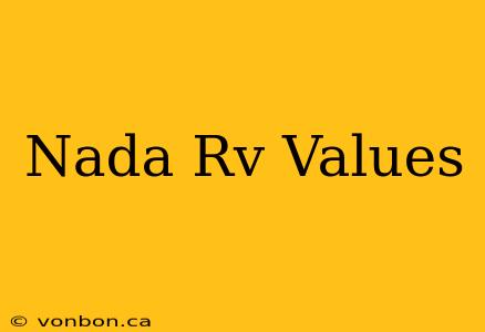 Nada Rv Values