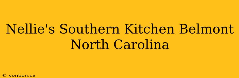 Nellie's Southern Kitchen Belmont North Carolina