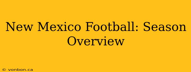 New Mexico Football: Season Overview