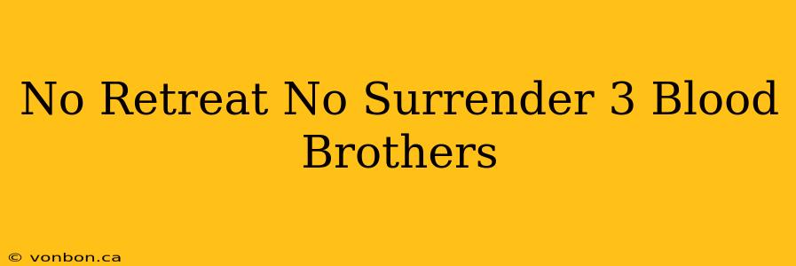 No Retreat No Surrender 3 Blood Brothers