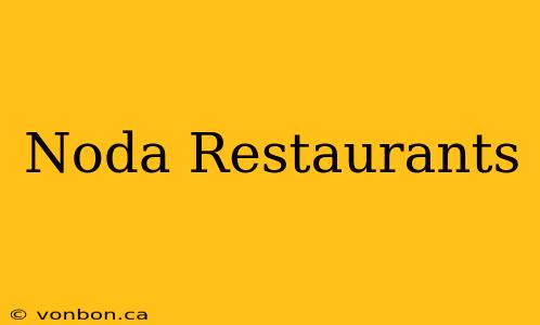 Noda Restaurants