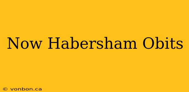 Now Habersham Obits