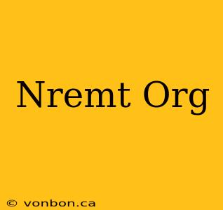 Nremt Org