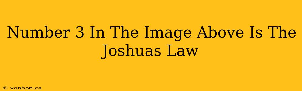 Number 3 In The Image Above Is The Joshuas Law