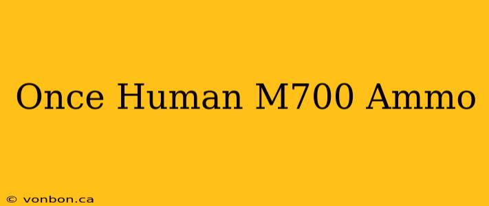 Once Human M700 Ammo