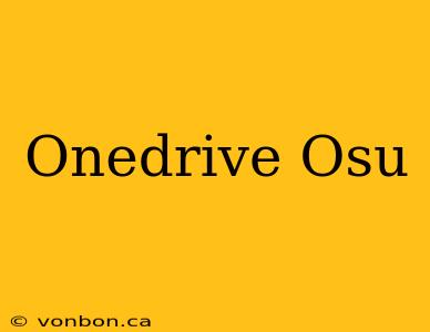 Onedrive Osu