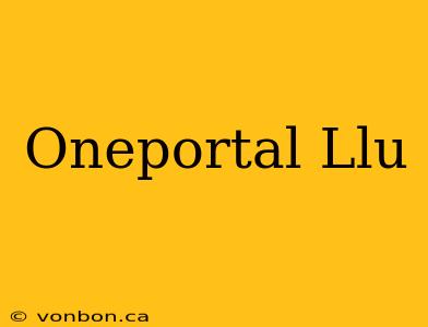 Oneportal Llu