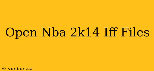 Open Nba 2k14 Iff Files