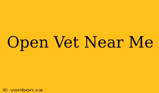 Open Vet Near Me