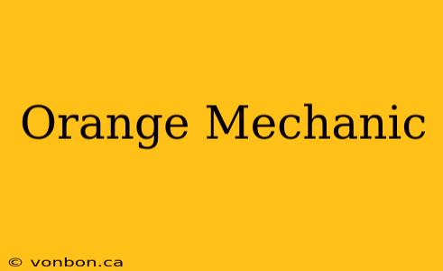 Orange Mechanic