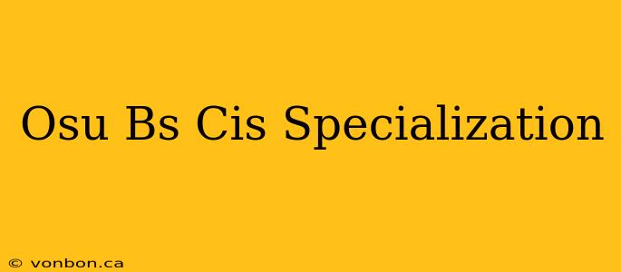 Osu Bs Cis Specialization