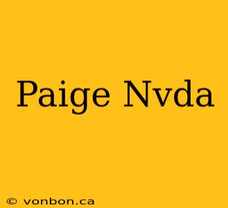 Paige Nvda