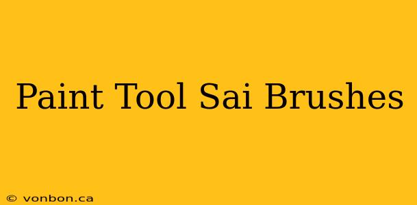 Paint Tool Sai Brushes