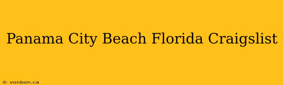 Panama City Beach Florida Craigslist