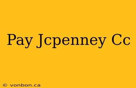 Pay Jcpenney Cc