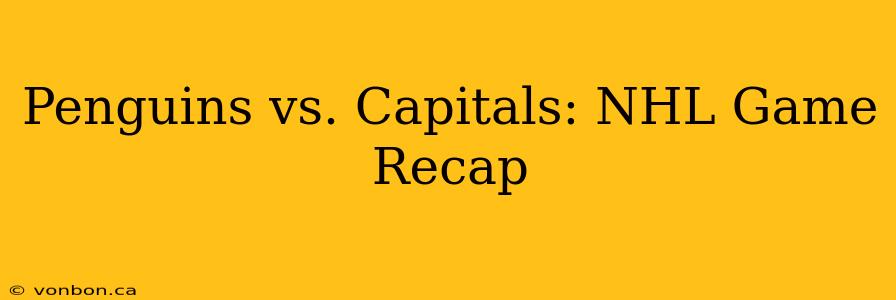 Penguins vs. Capitals: NHL Game Recap