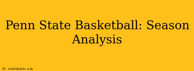 Penn State Basketball: Season Analysis