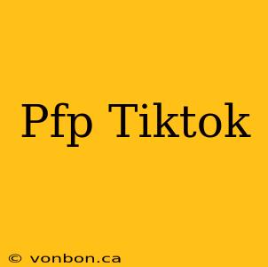 Pfp Tiktok