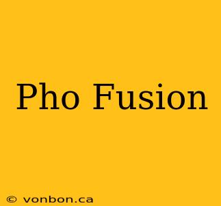 Pho Fusion