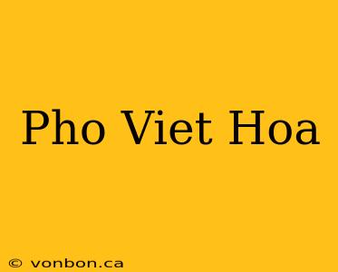 Pho Viet Hoa