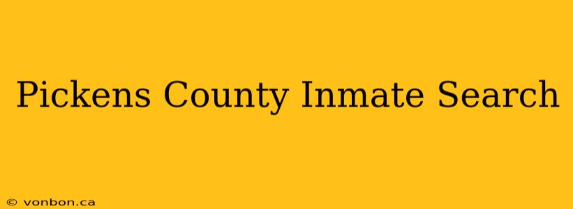 Pickens County Inmate Search