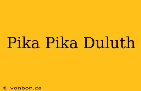 Pika Pika Duluth