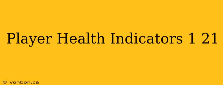 Player Health Indicators 1 21