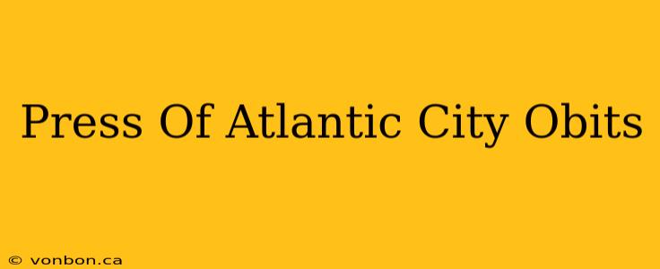 Press Of Atlantic City Obits