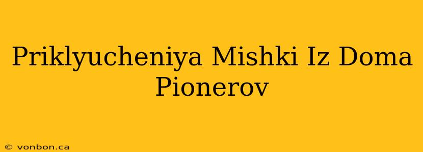 Priklyucheniya Mishki Iz Doma Pionerov