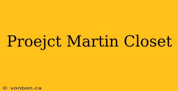 Proejct Martin Closet