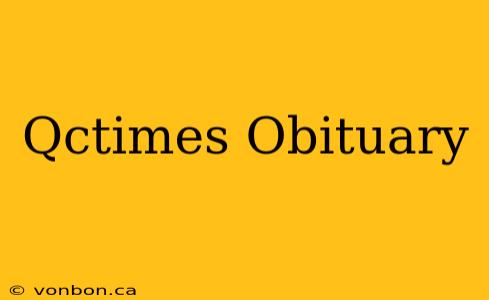 Qctimes Obituary